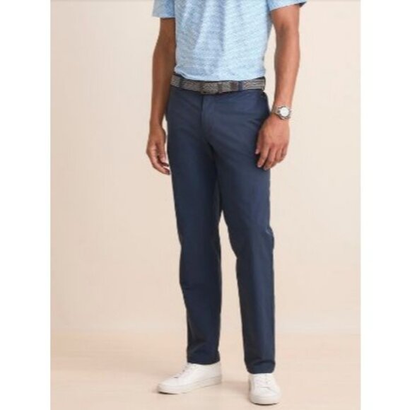 Vineyard Vines Mens On-The-Go Pants 36x30 Navy Blue Cotton & Spandex Performance - Picture 1 of 13